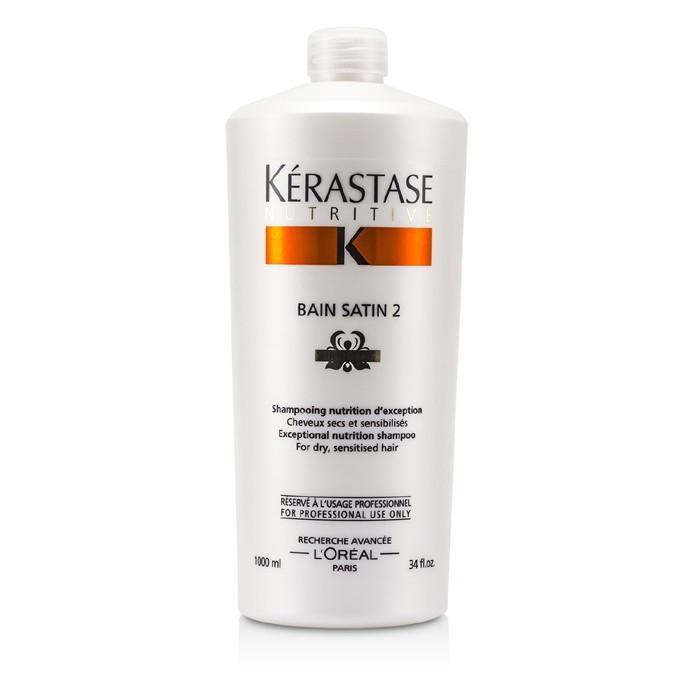 Kerastase Nutritive Bain Satin 2 Complete Nutrition Shampoo (for Dry & Sensitised Hair) - 1000ml/34oz