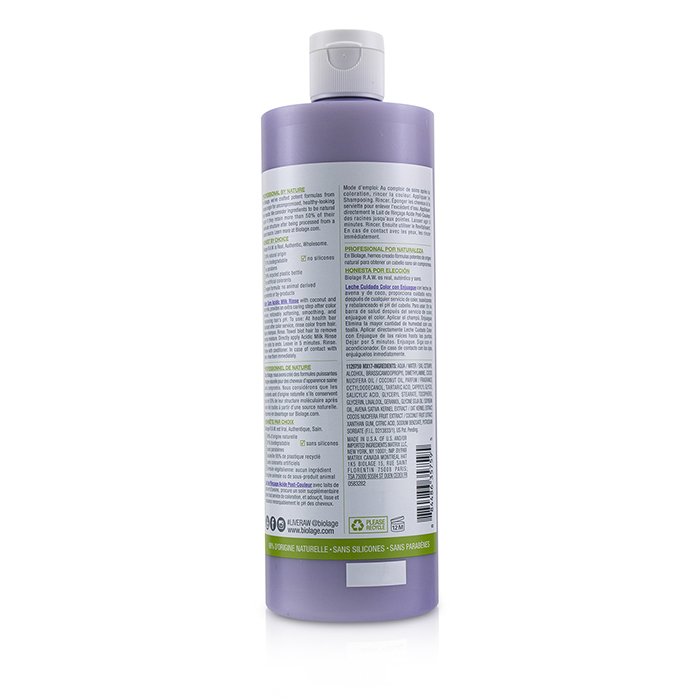 Biolage R.a.w. Color Care Acidic Milk Rinse (for Freshly Colored Hair) - 500ml/16.9oz
