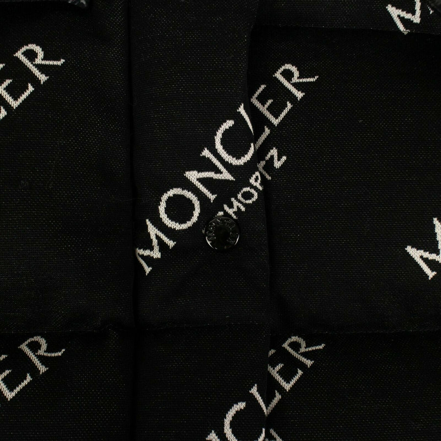 'Caille' Logo Puffer Coat - Black