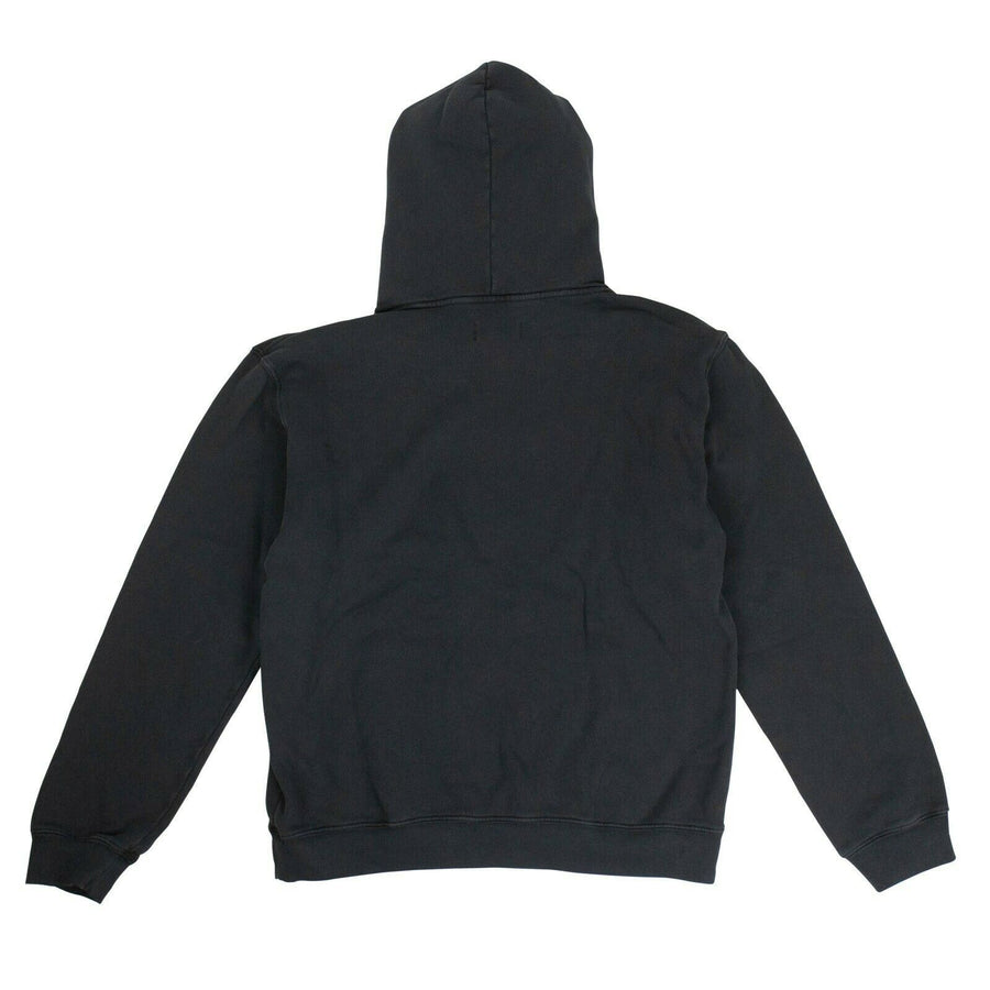 Cotton Gray Graphic Mountain Patch Hooded Sweatshirt - Gray