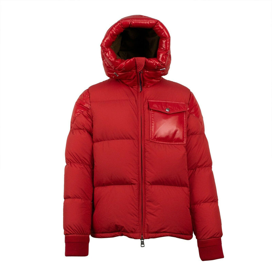 'Eloy' Accent Down Filled Quilted Puffer Coat - Red
