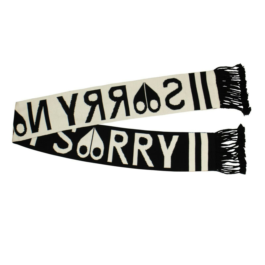 Women's Wool Blend 'Sorry Not Sorry' Scarf - Black And White