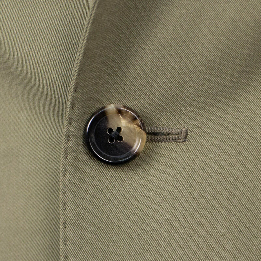 Drop 8 Cotton 3 Roll 2 Button Slim Fit Suit - Green