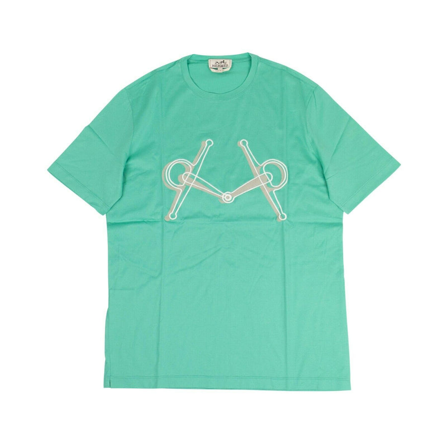 Embroidered 'Mors' Cotton T-Shirt - Green