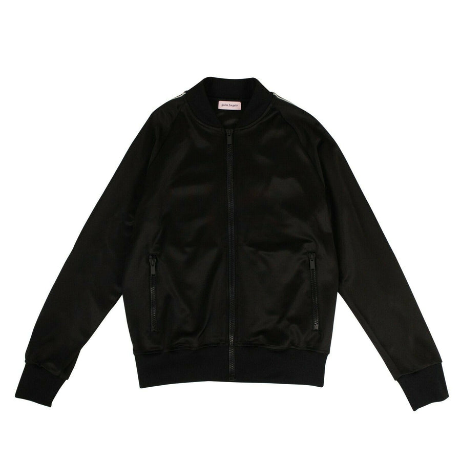 Sleek Varsity Track Jacket - Black