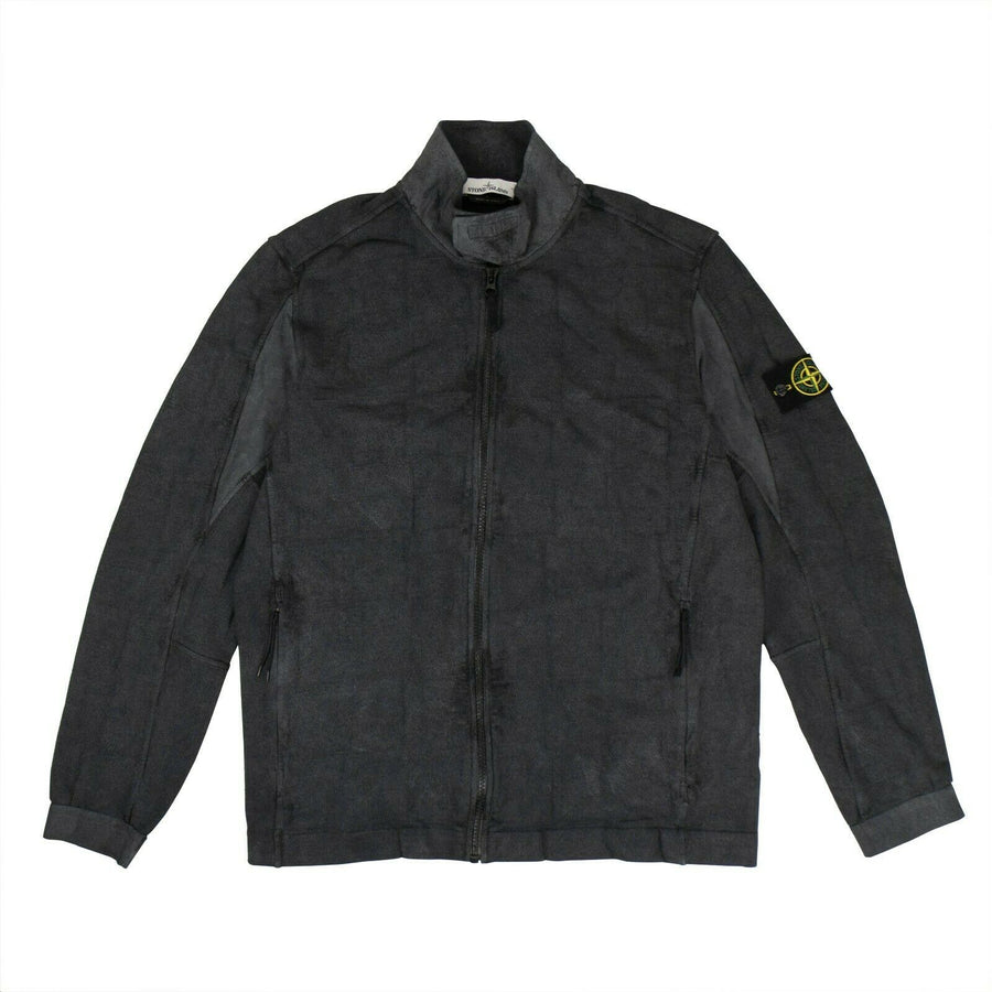 Cotton Zip Up Sweatshirt - Charcoal Gray