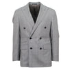 Drop 7 Striped Wool Double Breasted Slim/Trim Fit Suit - Gray