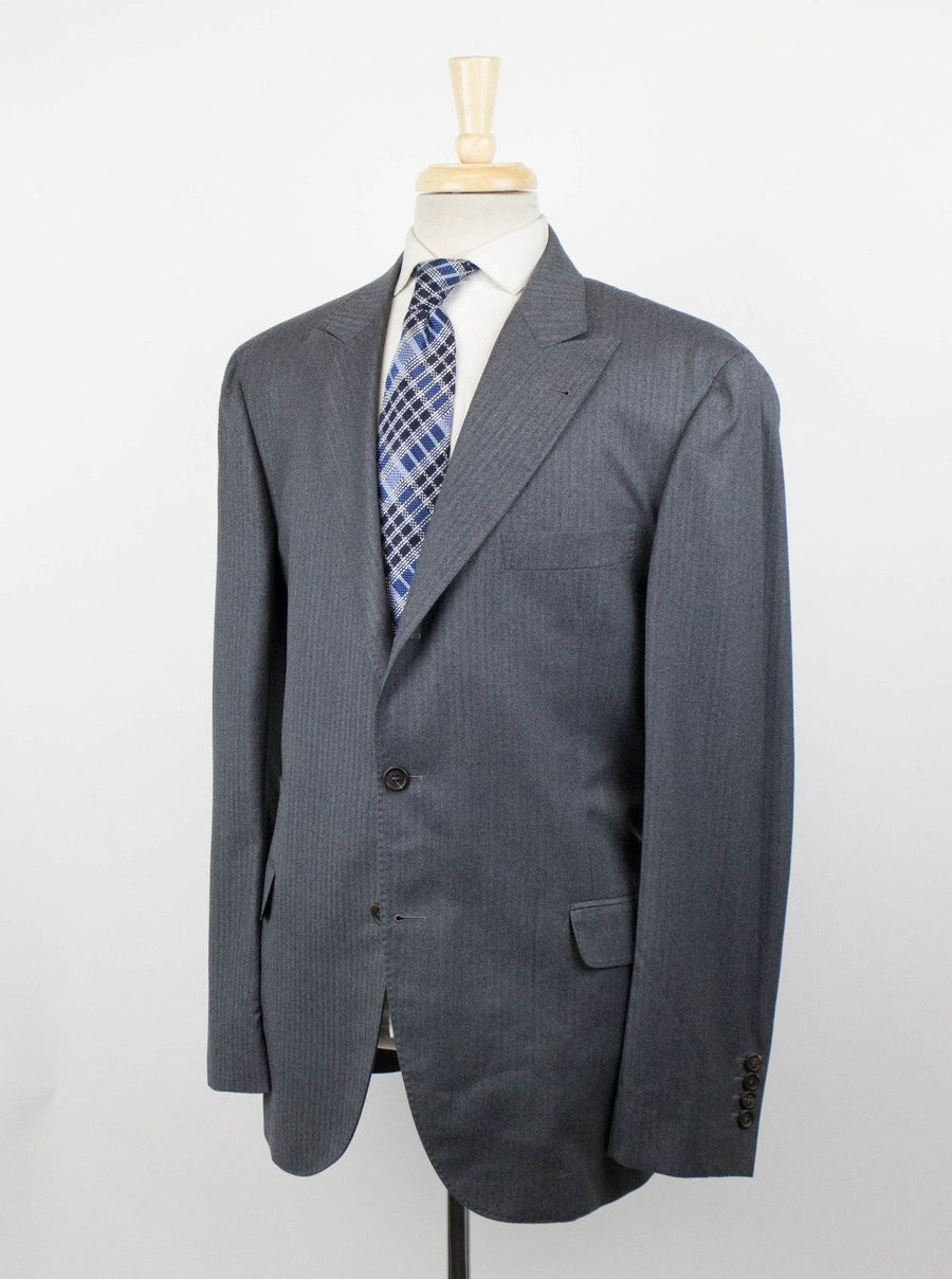 Wool Blend 3/2 Button Sport Coat - Gray