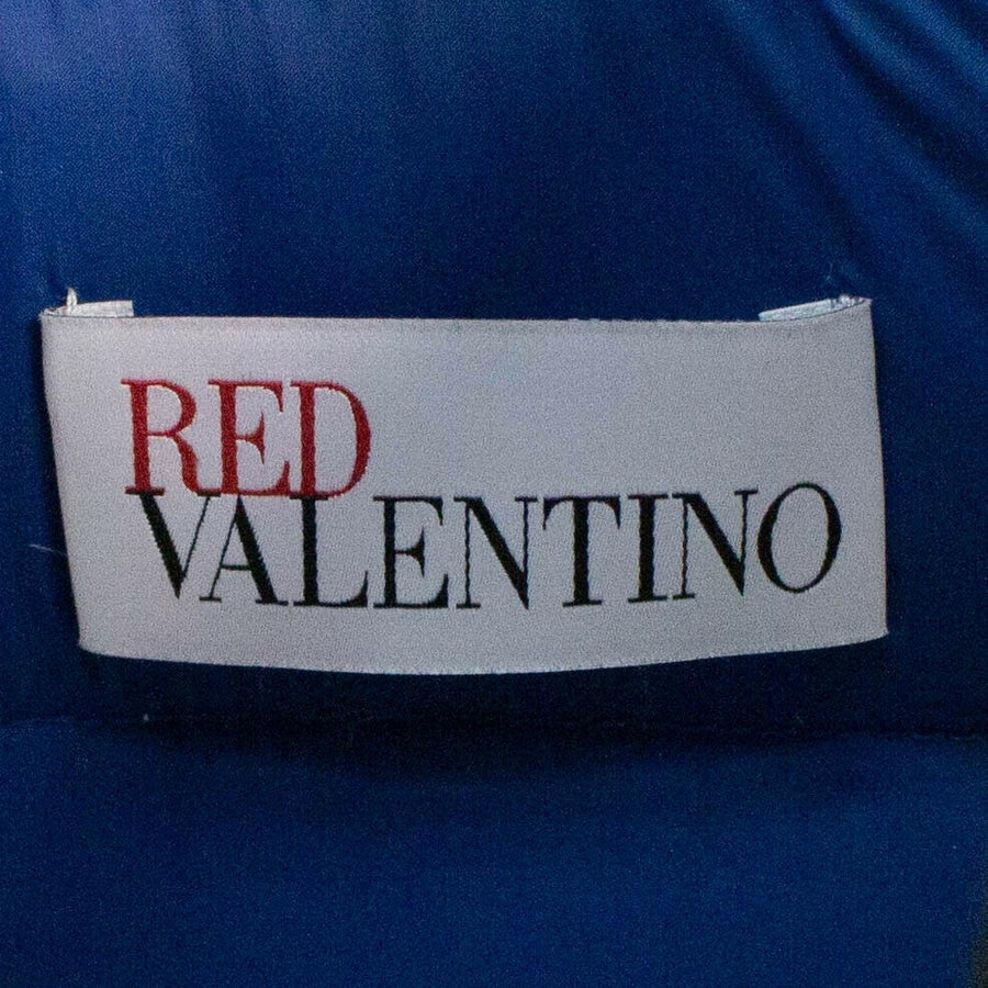 Long Zip Up Puffer Coat - Royal Blue