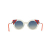 Plastic Cat Eye Sunglasses - Blue / Red / Clear