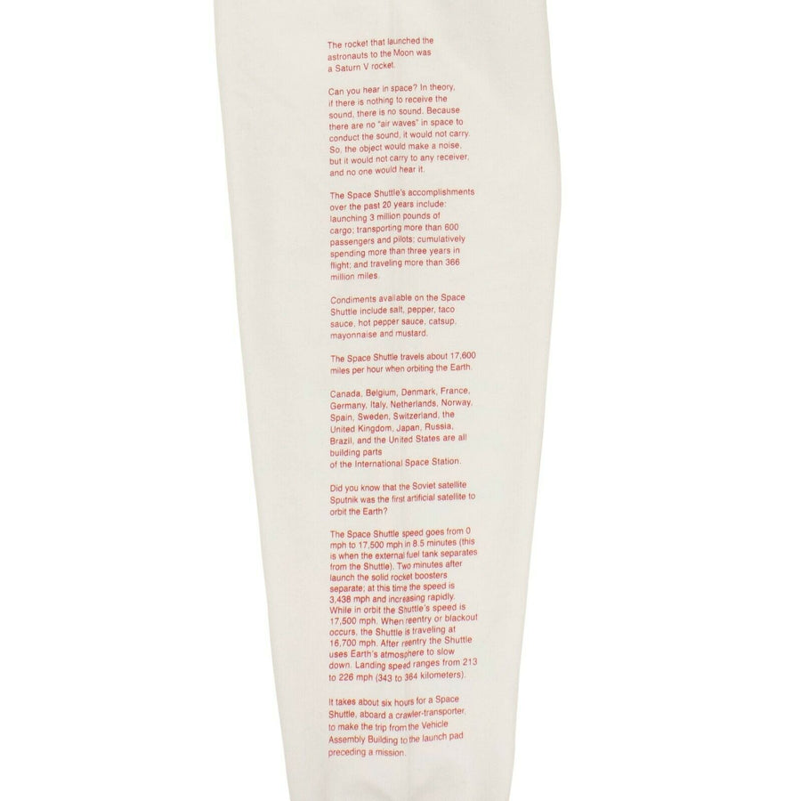 Cotton NASA Facts Long Sleeves T-Shirt - White