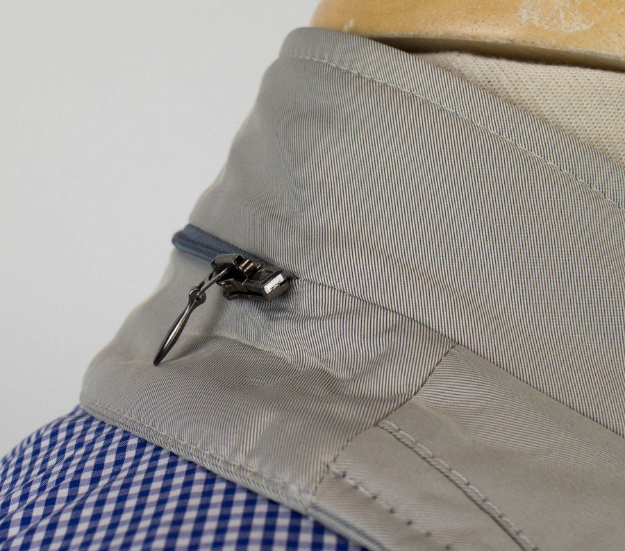 Nylon Blend Trench Coat - Gray