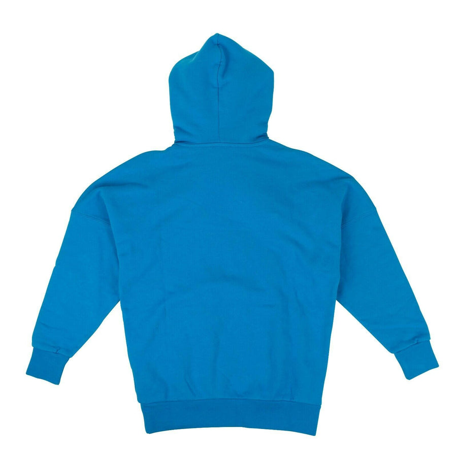 Cotton Logo Long Sleeve Hoodie - Light Blue