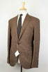 Wool Blend 3 Roll 2 Button Suit - Brown