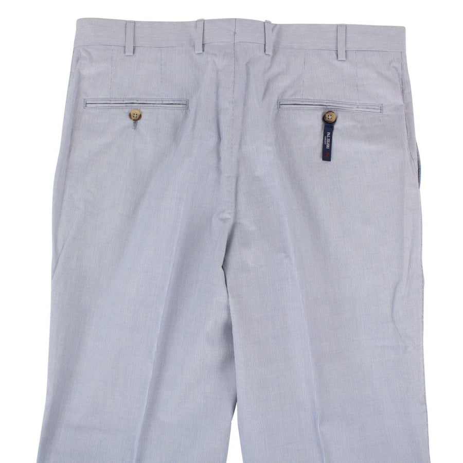 Blue Pinstripe Cotton Dress Pants