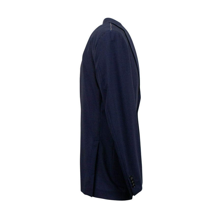 Drop 7 3 Roll 2 Button Wool Sport Coat - Navy Blue