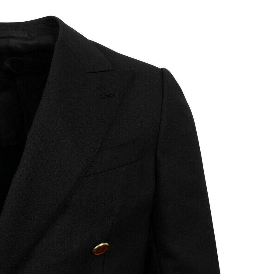 Drop 10 Double Breasted Wool Sport Coat - Black