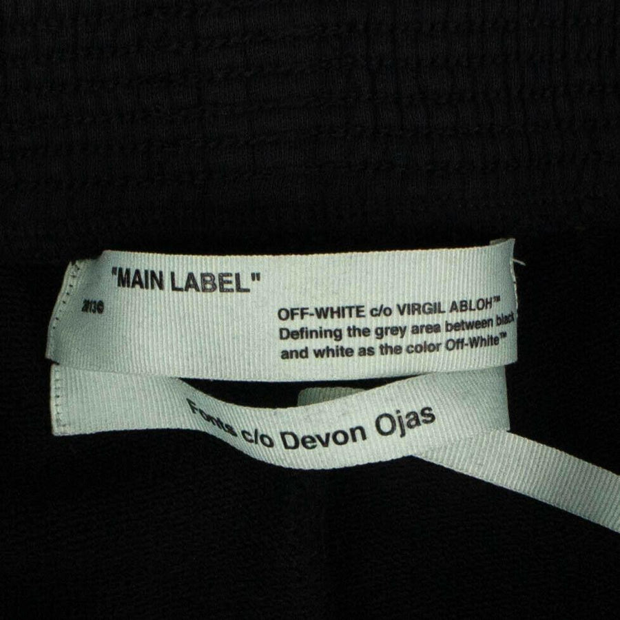 Graphic Print Sweat Pants - Black