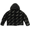 'Caille' Logo Puffer Coat - Black