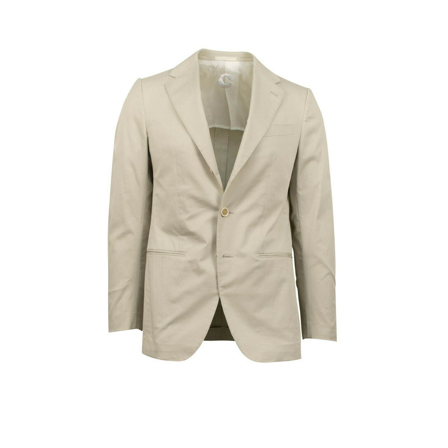 Drop 10 Cotton Three Roll Two Button Sport Coat - Beige