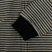 Cotton 'Marina' Striped Zip Up Sweatshirt - Black
