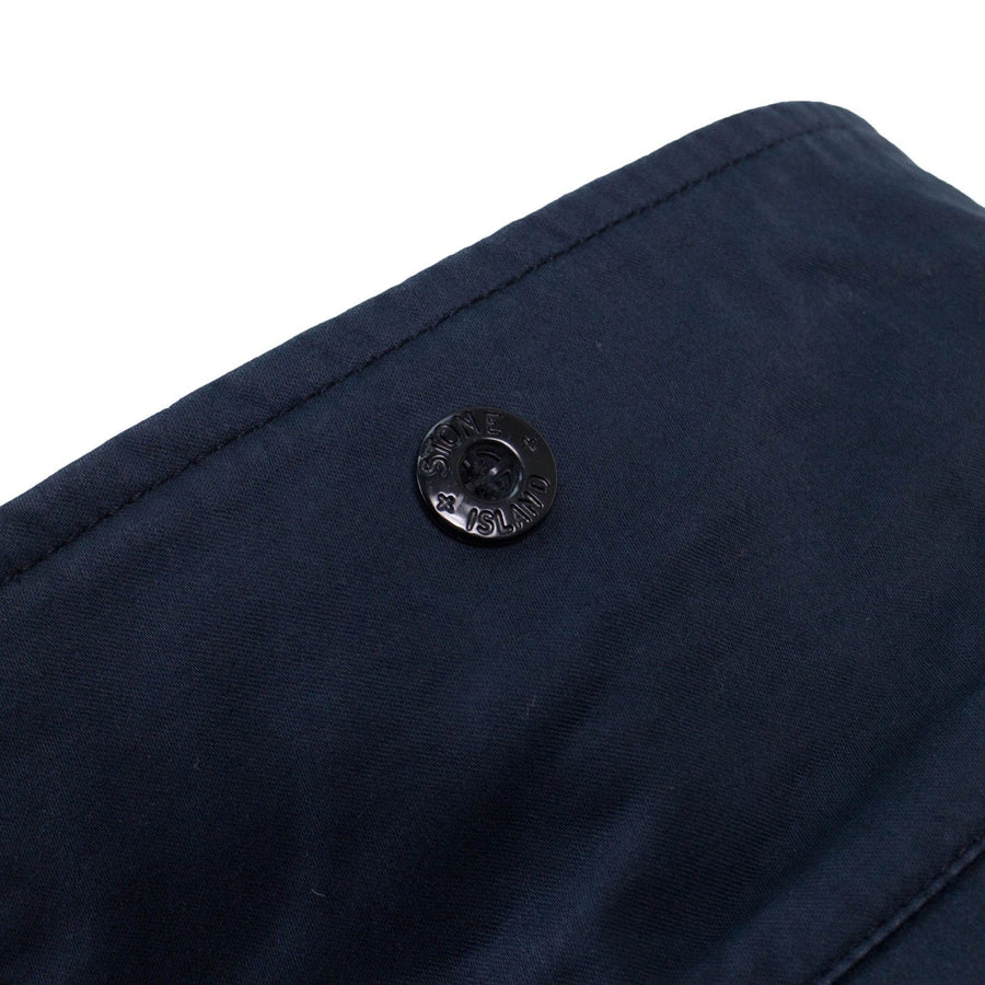 Navy 'Raso Gommato Flock' Mid-length Trench Jacket