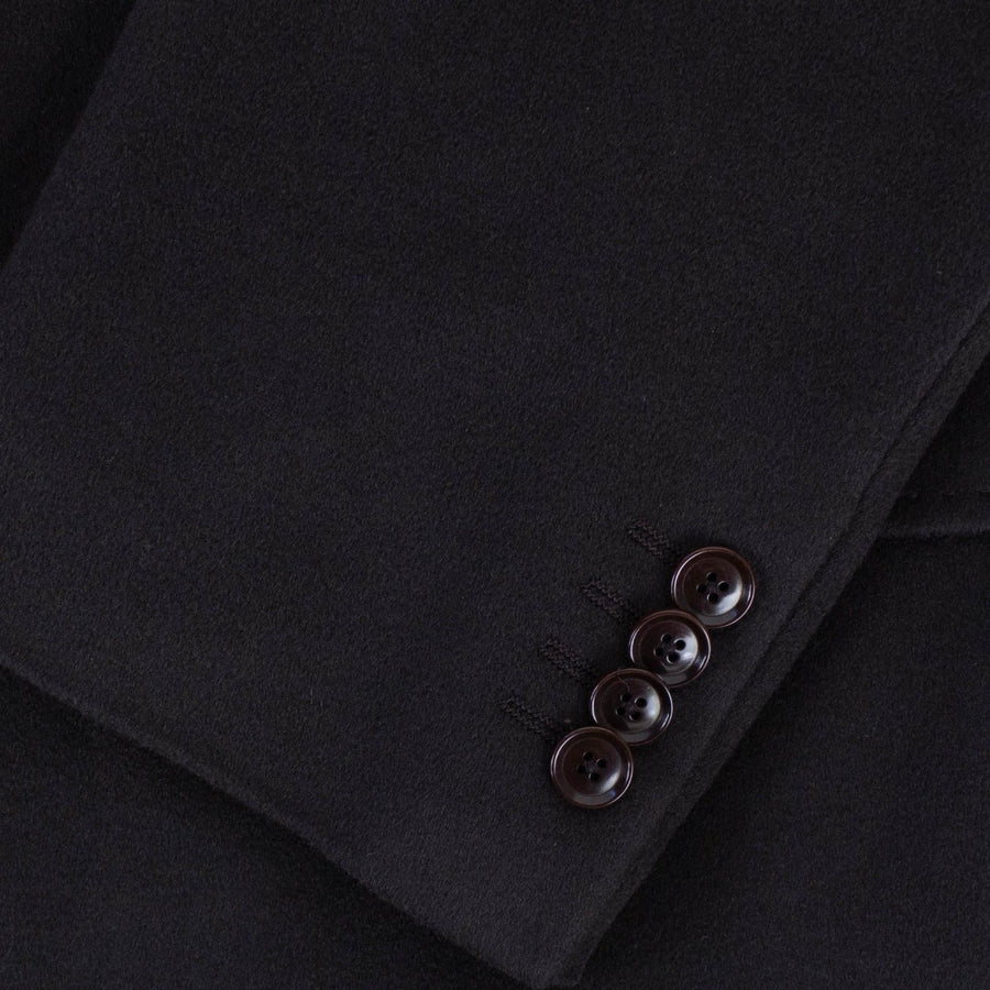 Green Cashmere Double Breasted Wool Classic Fit Coat