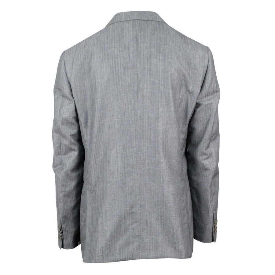 Drop 7 Solid Wool Blend Two Button Suit - Gray