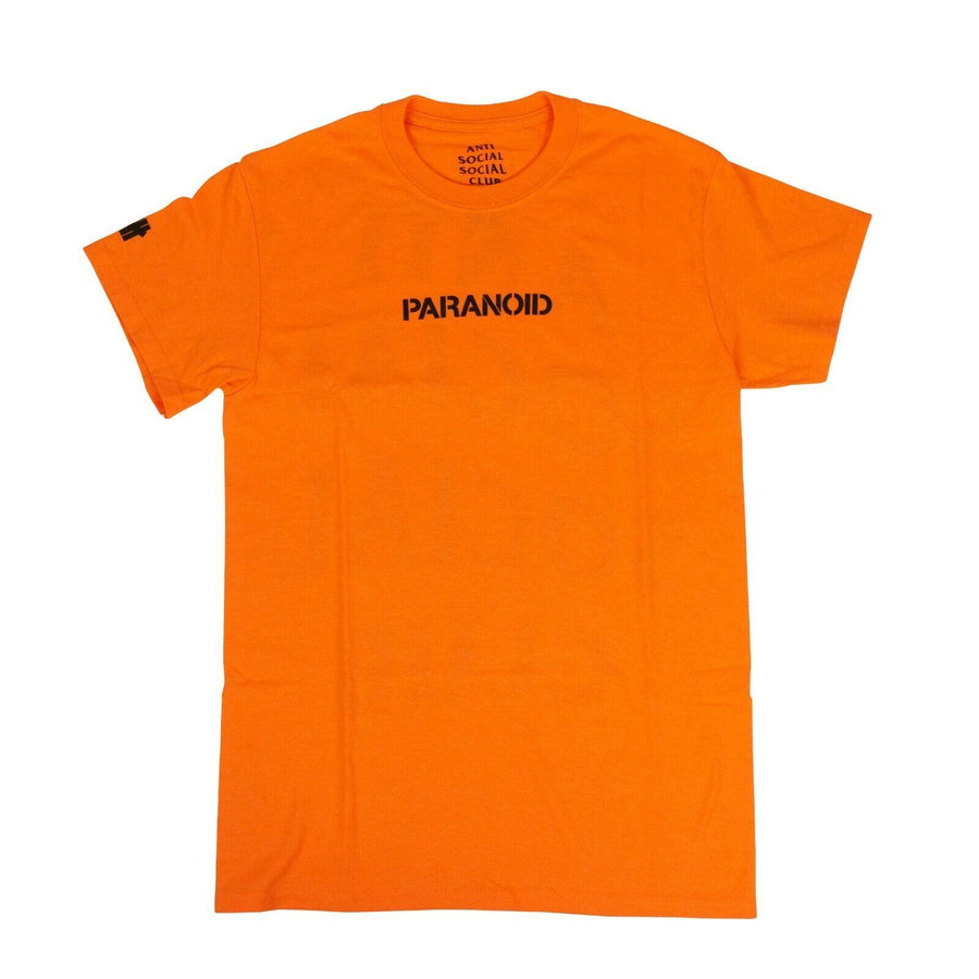 'Paranoid' 'ASSC' Black Logo T-Shirt - Orange