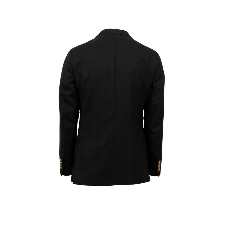 Drop 10 Double Breasted Wool Sport Coat - Black