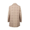 Plaid Tweed Long Coat - Pink