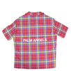 Cotton Tartan Short Sleeve Bowling Top - Pink