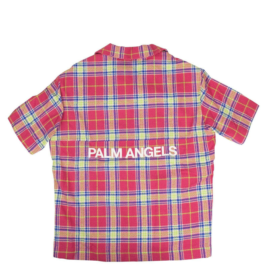 Cotton Tartan Short Sleeve Bowling Top - Pink