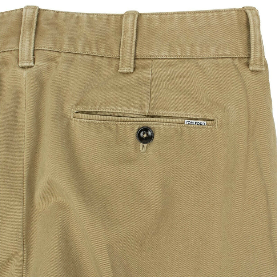 Cotton Classic Fit Pants - Camel