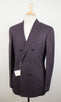 Wool Blend Double Breasted Sport Coat - Purple