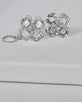 3D Floral Pattern Crystal Studded Drop Earrings id.31437