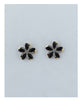 Flower rhinestone stud earrings