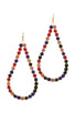 Oversize tear drop shape rhinestone earring