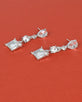 Crystal Studded Drop Earrings with Multiple Pattern