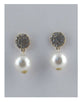 Drum top dangle color pearl earrings