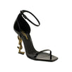 Patent Opyum Ankle Strap YSL Heel Pumps - Black
