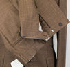 Wool Blend 3 Roll 2 Button Suit - Brown