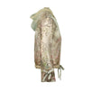 Printed Half Zip Up Rain Jacket  -  Ivory / Multi