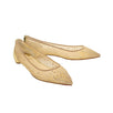 Follies Strass Mesh Flats - Gold