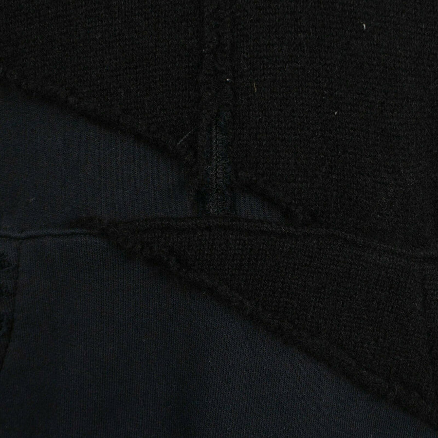 Preppy Slouchy High Tech Track Hoodie - Black