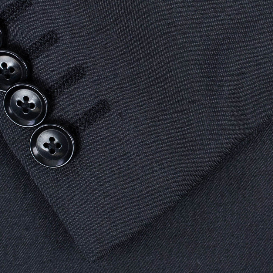 Drop 8 Wool Two Button Suit - Black