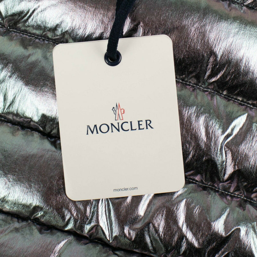 'Bady' Down Filled Quilted Puffer Coat - Silver