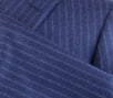 Drop 4 Striped Wool 3 Roll 2 Button Suit - Blue