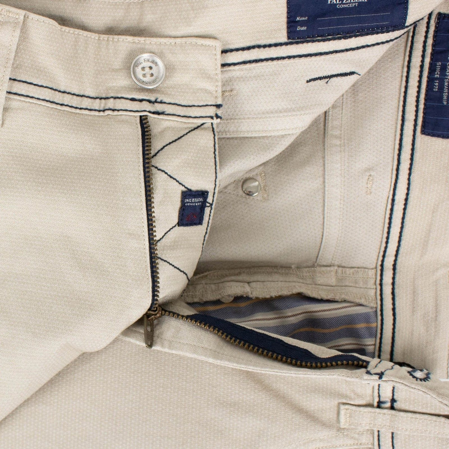 Beige Cotton Blend Pants
