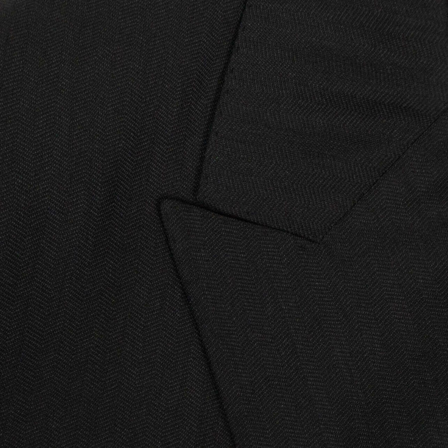 Wool Blend Two Button Suit - Black